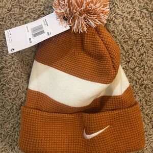 Nike Orange and White Texas Beanie